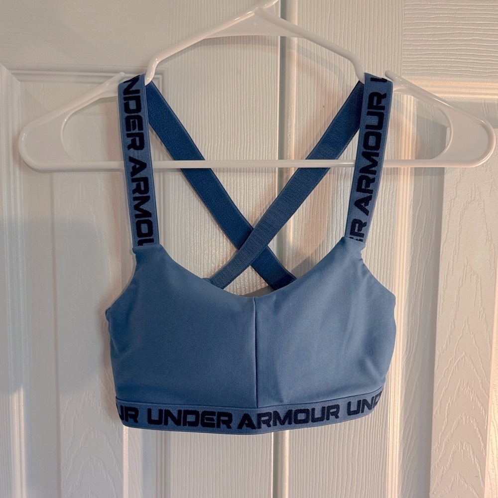 Under Armour Cross-Back Blue Sports Bra